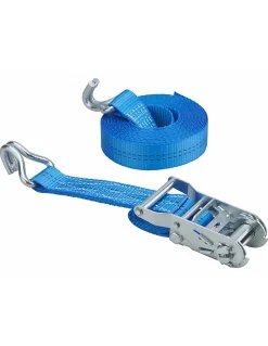 Thirard Sangle de serrage, 6m, à cliquet, crochets JJ, bleu -