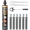 Scell-It Cheville Scellement Chimique-SCELL IT Kit Scellement Chimique FIRST300 300ml Ton béton avec 6 Tamis et Tige Acier M8 et Brosse