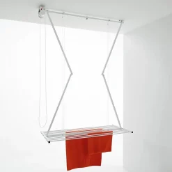 Foxydry Corde, Fil Et Ficelle-Séchoir plafond manuel blanc 152x54x25cm alu Mini 150