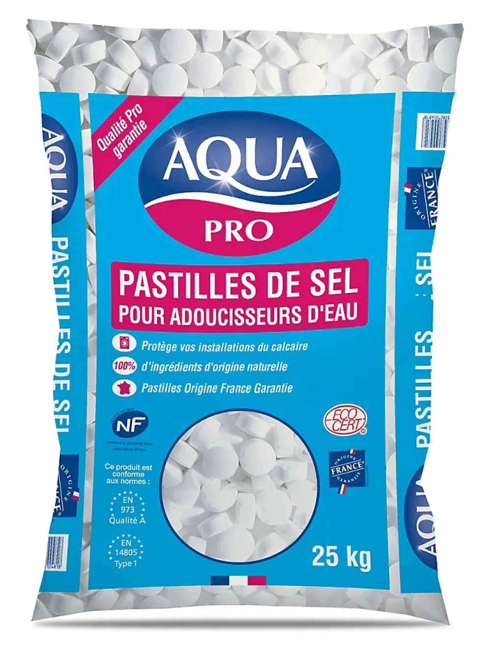 Sel Pour Adoucisseur-Sel pour adoucisseur d'eau Aqua Pro 25kg