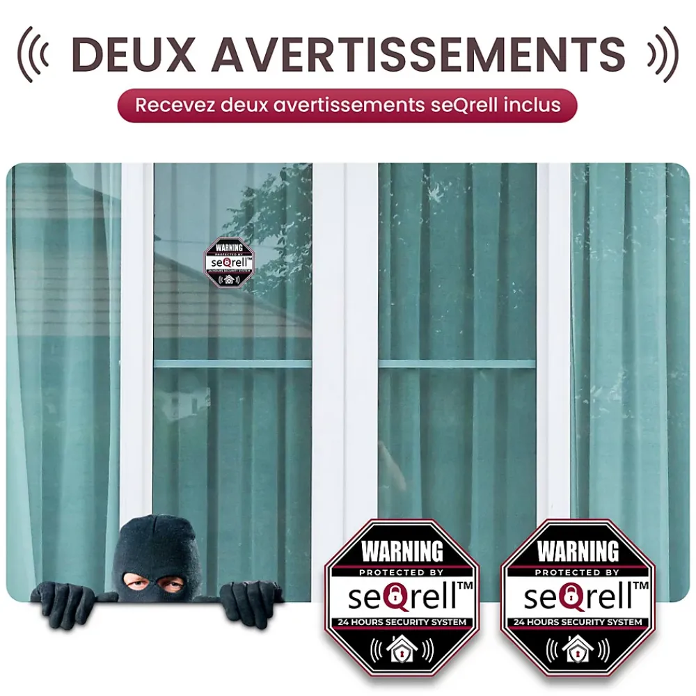 Seqrell , Systeme Alarme Maison sans Fil GSM 4G, WLAN avec écran Tactile et Batterie 1500 mAh. Alexa, Application Android et iOS