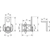 Thirard Serrure De Meuble|Serrure De Meuble-Serrure batteuse filetée et clipsable pour boîte aux lettres, épaisseur maxi 23mm -