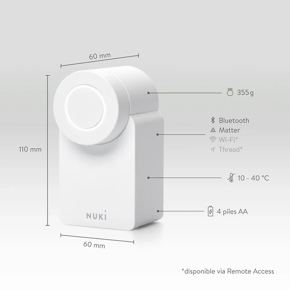Nuki Serrure connectée Smart Lock Go blanche