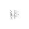 Ibfm Loquet, Targette Et Moraillon De Porte-Serrure à crochet axe 30mm pour porte coulissante coffre de 53mm - - A27005