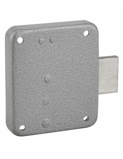 Thirard Serrure De Meuble|Serrure De Meuble-Serrure de meuble Paris pour porte d'ameublement, droite, axe 40mm, 65x70mm, gris, 1 clé -