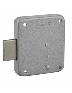 Thirard Serrure de meuble Paris pour porte d'ameublement, gauche, axe 40mm, 65x70mm, gris, 1 clé -