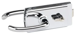 Stremler Assa Abloy Cylindre De Serrure-Serrure de milieu cylindre béquille à déport LAGUNE 15 chromé mat 4360 épaisseur 8mm - STREMLER - 4360.31.0