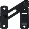 Deko Serrure de porte coulissante, verrou de volet, verrou de porte avec vis, acier inoxydable, finition noir mat
