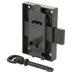 Diall Serrure en applique axe 25 l. 50 mm x H. 70 mm x ep. 10 mm droite/gauche acier poli