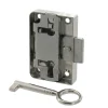 Diall Serrure De Meuble|Serrure De Meuble-Serrure en applique l. 47 mm x H. 55 mm x EP. 9 mm