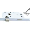 Bricard Serrure à encastrer pour clé porte intérieure 40 mm blanc bout rond