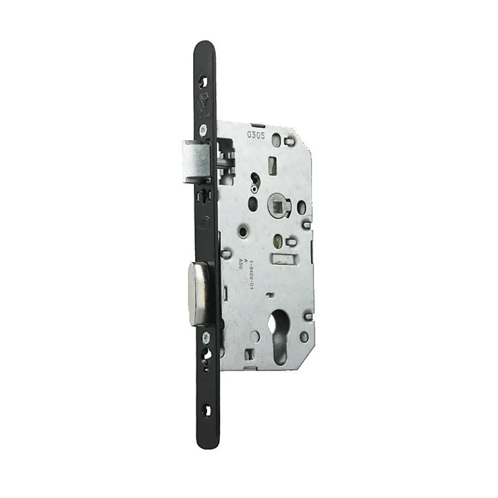Vachette Loquet, Targette Et Moraillon De Porte-Serrure à larder D455 clé I axe 50mm bout rond finition noir sans gâche - - 22700000