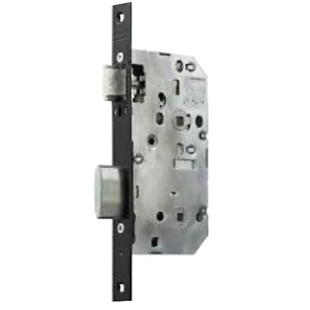 Vachette Loquet, Targette Et Moraillon De Porte-Serrure à larder D455 clé I axe 50mm bout rond finition noir sans gâche - - 22700000