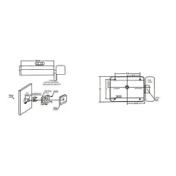 BT SECURITY Serrure électrique motorisée 12v btc2 - double barrillet mecanique