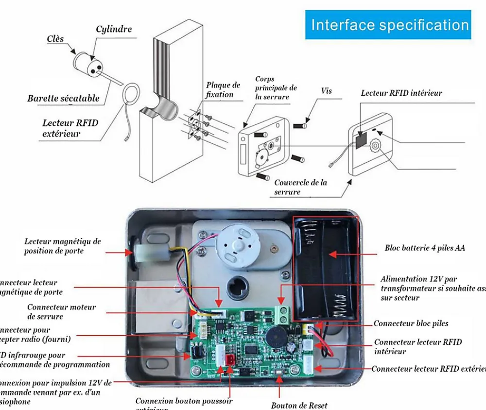 Automatisme Passion Serrure télécommandé sur batterie d'ouverture à distance