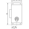 Vachette Serrure De Meuble|Serrure De Meuble-Serrure vitrines à pattes largeur 30mm zingué - - 11220000
