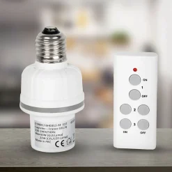 Fishtec Set de 2 Douilles E27 + Télécommandées