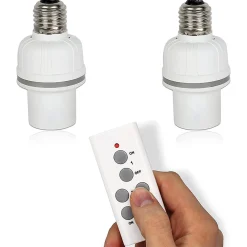 Fishtec Set de 2 Douilles E27 + Télécommandées