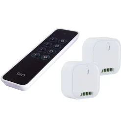 Dio Connected Home Routeur Et Extension Wifi-Set de 2 modules pour volets + télécommande - 500W - DiO