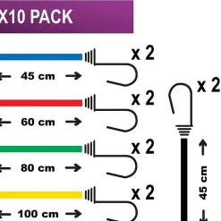Master Lock Tendeur, Sandow Et Élastique-Set de rangement de 10 tendeurs