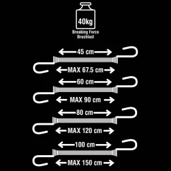 Master Lock Tendeur, Sandow Et Élastique-Set de rangement de 10 tendeurs