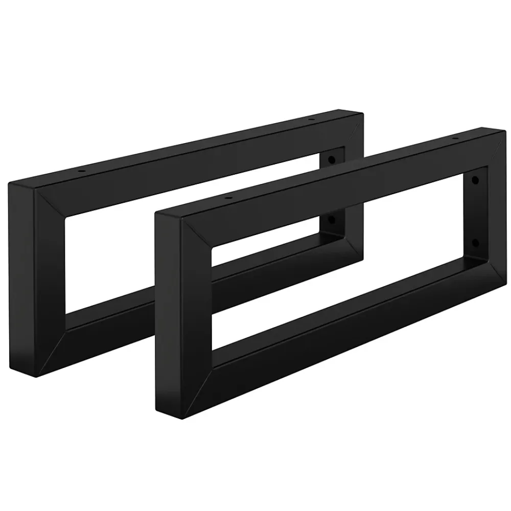 Ml-Design Equerre De Fixation-Set de 2x consoles murales support d'étagères en acier noir mat 450x150x30 mm