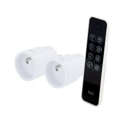 Dio Connected Home Commande De L'Éclairage-Set 2 prises avec télécommande - blanc - DiO