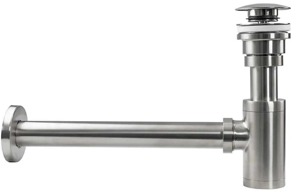 Rea Siphon de lavabo + bonde Brushed Nickel