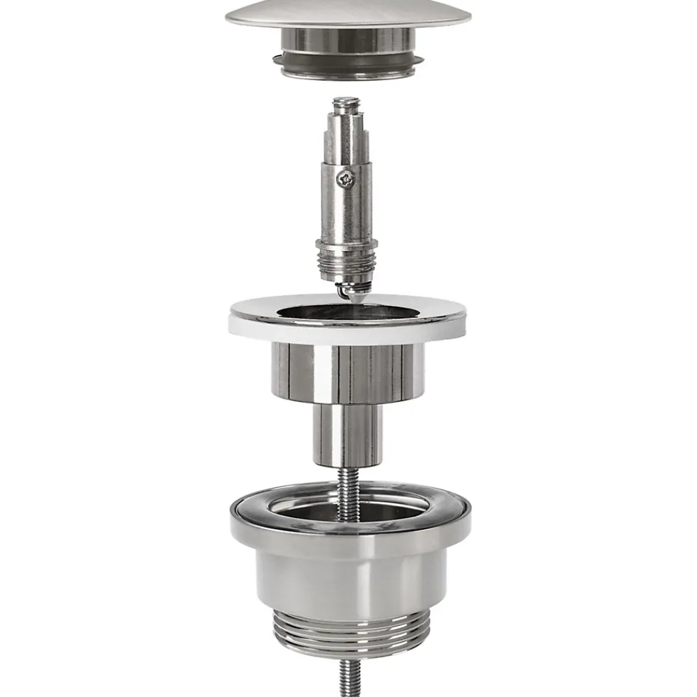 Rea Siphon de lavabo + bonde Brushed Nickel