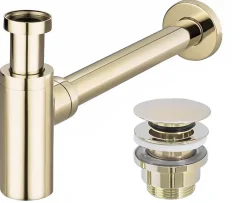 Rea Siphon de lavabo + bonde Gold