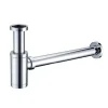 Luxury Bain Siphon de lavabo design universel 1 1/4 x 32mm,Syphon Réglable, Anti Odeur (Chrome) LuxuryBain