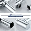 Homelody Evacuation De Baignoire-Siphon de Lavabo en Acier Inox Hauteur Reglable Set de Siphon G1 1 4 pour Vasque et Lavabo