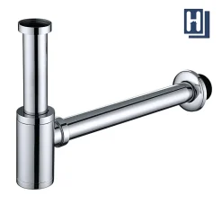 Homelody Evacuation De Baignoire-Siphon de Lavabo en Acier Inox Hauteur Reglable Set de Siphon G1 1 4 pour Vasque et Lavabo