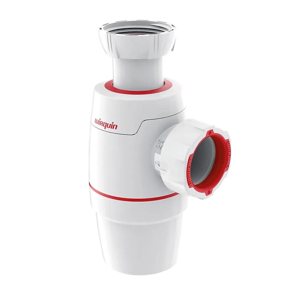 Wirquin Siphon de lavabo NEO 30722152 Ø d'entrée 1’’1/4, Ø de sortie 32 mm garde d'eau 50 mm