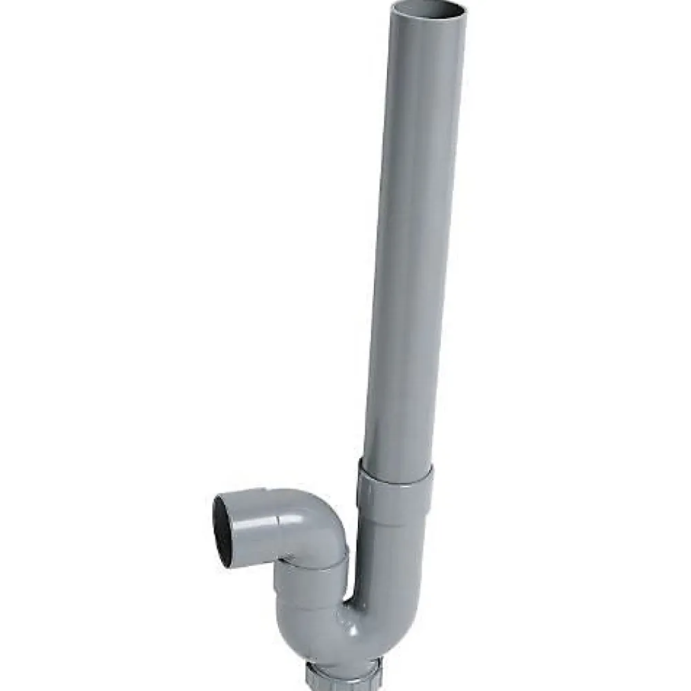 Wirquin Evacuation D'Évier-Siphon de machine à laver PVC - SP5001 - Sortie horizontale - Gris
