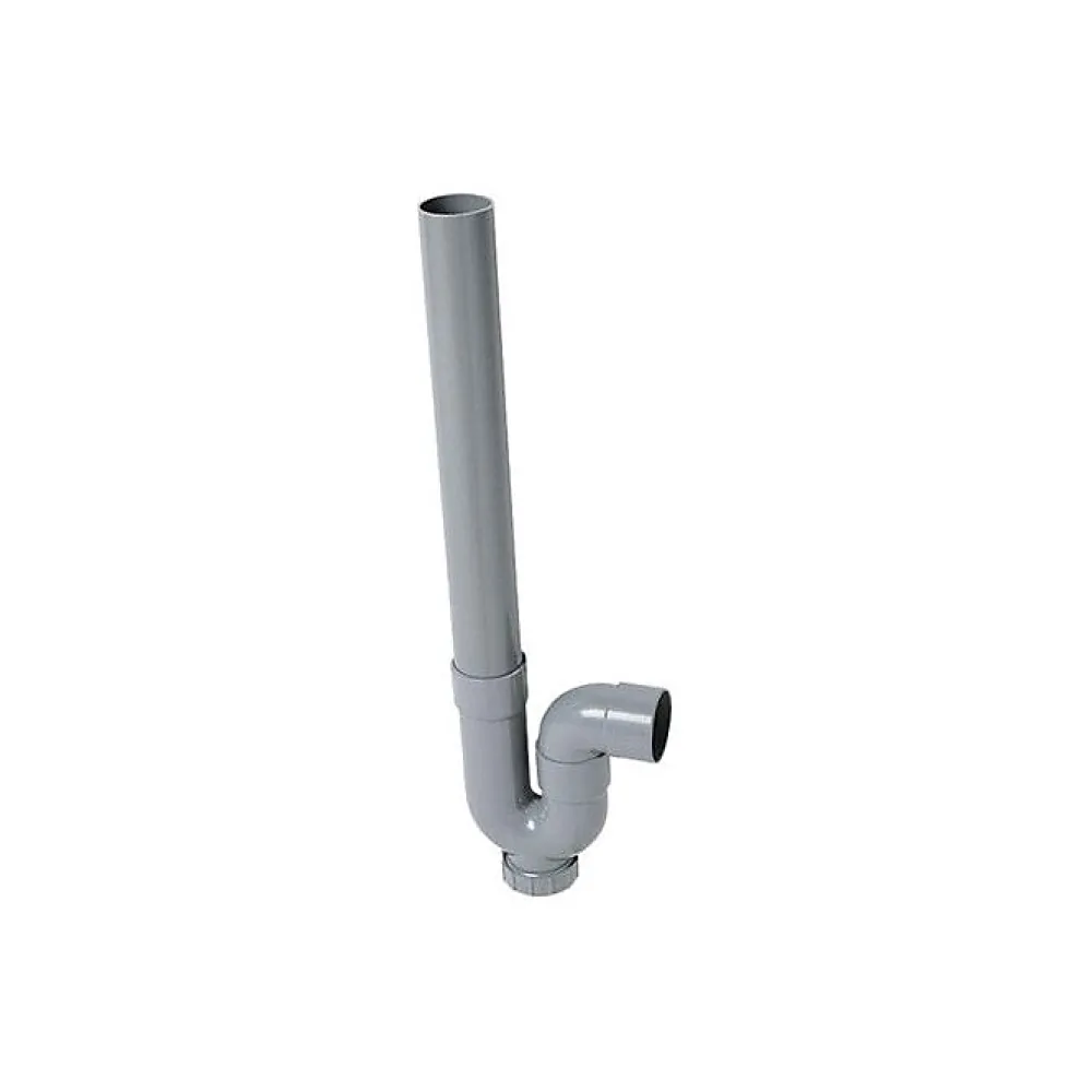 Wirquin Evacuation D'Évier-Siphon de machine à laver PVC - SP5001 - Sortie horizontale - Gris