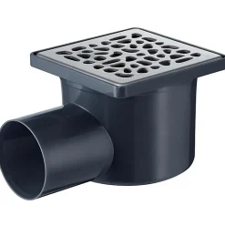 Wirquin Siphon de sol à maçonner pour douche à l'italienne 10x10cm
