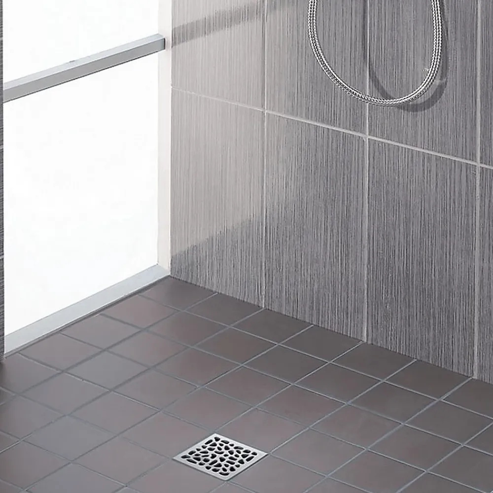 Wirquin Siphon de sol à maçonner pour douche à l'italienne 10x10cm
