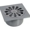 Grandsire Evacuation De Douche-Siphon de sol PVC gris - 140 x 140 mm -
