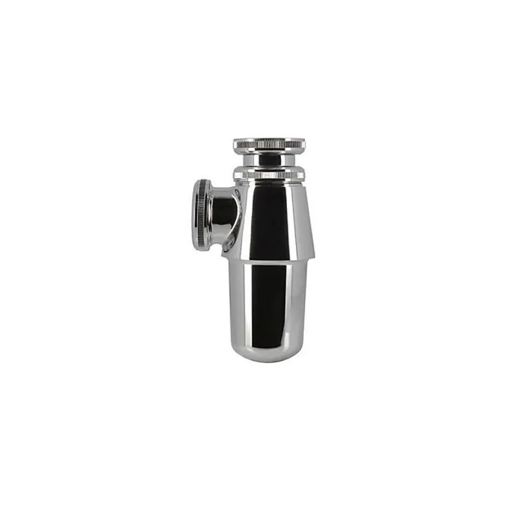 Nicoll Siphon laiton - Diamètre entrée: 32 mm - Diamètre sortie: 32 mm -Garde d'eau : 50 mm - Hauteur réglable : 133- 204 mm