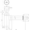 Stano Siphon lavabo design finition noir mat