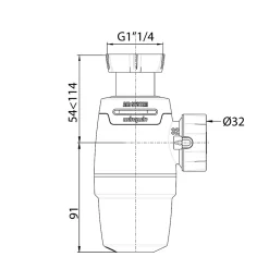 Wirquin Evacuation De Lavabo-Vasque|Siphon Pour Lavabo-Siphon Neo « Air » pour vasque 32mm