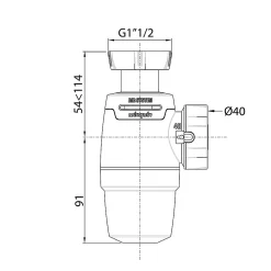 Wirquin Evacuation De Lavabo-Vasque|Siphon Pour Lavabo-Siphon Neo « Air » pour vasque 40mm