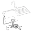 Wirquin Siphon réglable blanc 40mm extra-plat