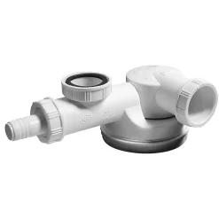 Wirquin Siphon réglable blanc 40mm extra-plat