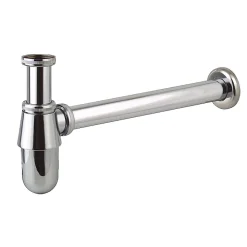 Siphon rond BOT avec finition chromée brillante en laiton Kibath