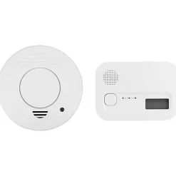 3M France Détecteur De Monoxyde De Carbone Et Gaz-Smartwares FSE-19204 kit sécurité - détecteur de fumée et détecteur de monoxyde de carbone, pile remplaçable, durée de vie 10 ans