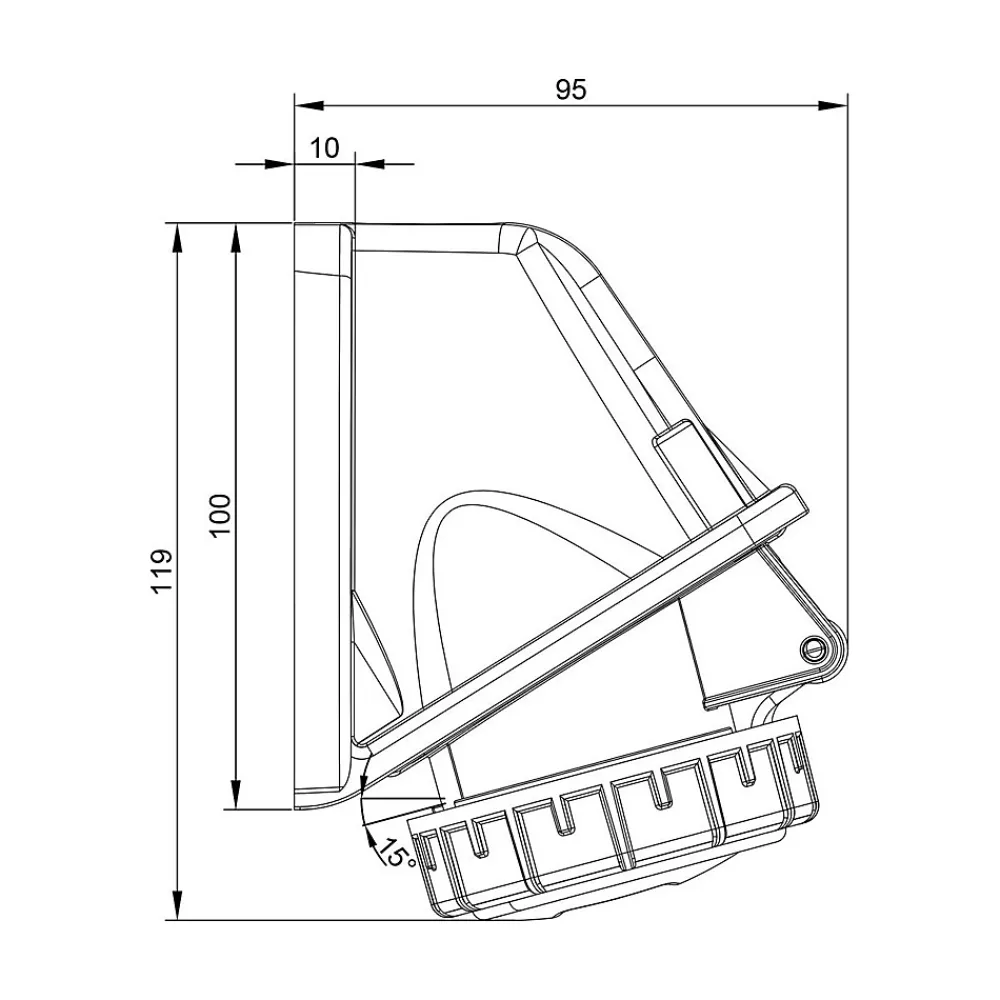 Ide Socle De Prise Cee 16a 2p+t - Montage Mural - étanche Ip67 -