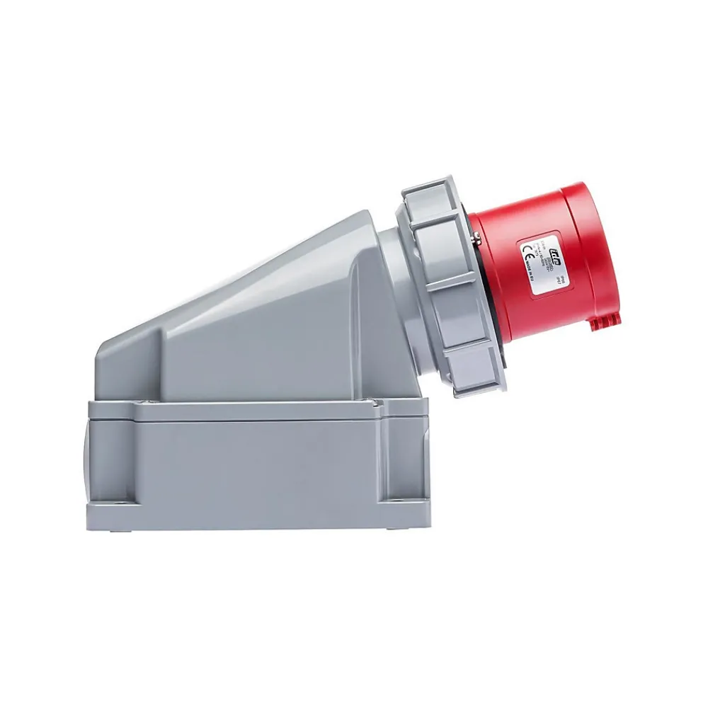 Ide Socle Male 63a Tétrapolaire 380v - 3p+n+t - étanche Ip67 -