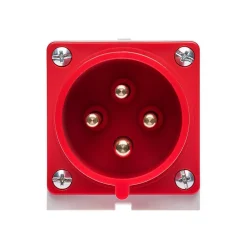 Ide Socle Male Triphasé 32a 3p+t 380v - 4 Broches - étanche Ip44 -
